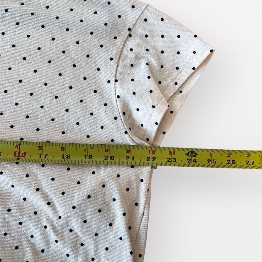 Madewell women’s Cap-Sleeve Boxy Tee in Polka Dot.  Size large. - Picture 5 of 6